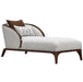 AICO Furniture Houston Chaise Pebble in Walnut - Visions in Furniture (La Mirada, CA)