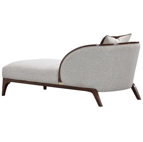 AICO Furniture Houston Chaise Pebble in Walnut - Visions in Furniture (La Mirada, CA)