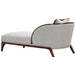 AICO Furniture Houston Chaise Pebble in Walnut - Visions in Furniture (La Mirada, CA)