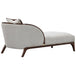 AICO Furniture Houston Chaise Pebble in Walnut - Visions in Furniture (La Mirada, CA)