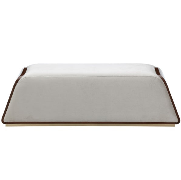 AICO Furniture Houston Accent Bench in Walnut - Visions in Furniture (La Mirada, CA)