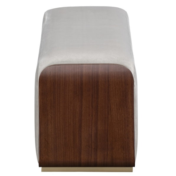 AICO Furniture Houston Accent Bench in Walnut - Visions in Furniture (La Mirada, CA)