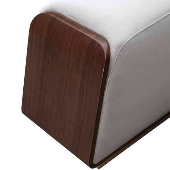 AICO Furniture Houston Accent Bench in Walnut - Visions in Furniture (La Mirada, CA)