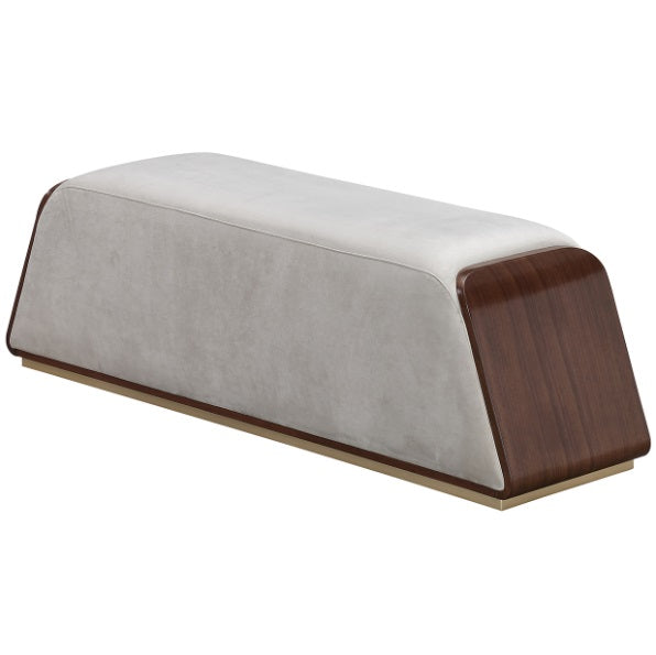AICO Furniture Houston Accent Bench in Walnut - Visions in Furniture (La Mirada, CA)