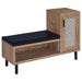 Teller 1-door Entryway Shoe Storage Cabinet Natural Oak - Visions in Furniture (La Mirada, CA)