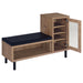 Teller 1-door Entryway Shoe Storage Cabinet Natural Oak - Visions in Furniture (La Mirada, CA)