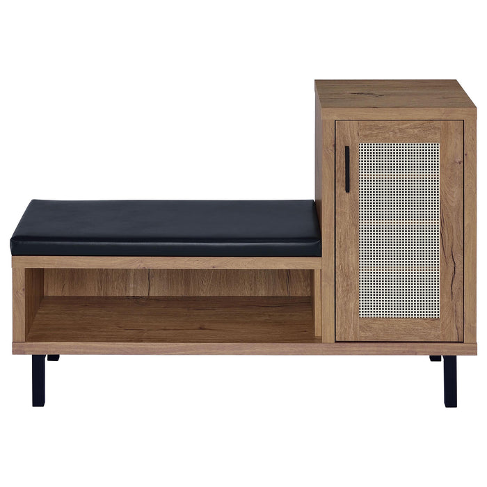 Teller 1-door Entryway Shoe Storage Cabinet Natural Oak - Visions in Furniture (La Mirada, CA)