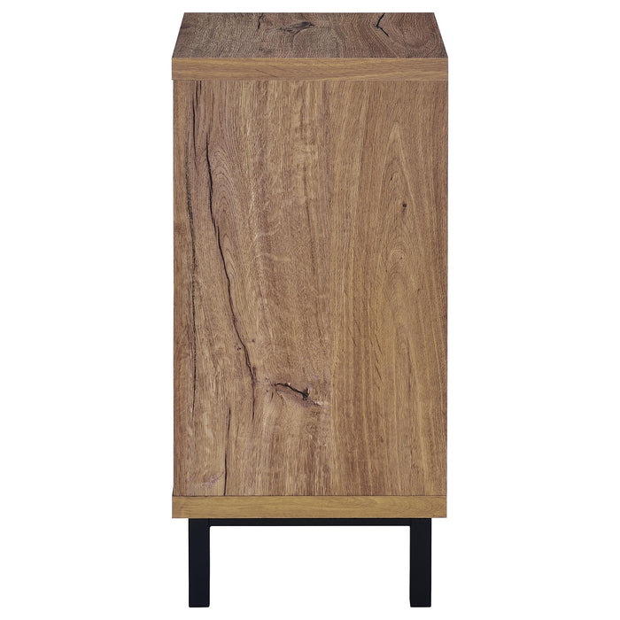 Teller 1-door Entryway Shoe Storage Cabinet Natural Oak - Visions in Furniture (La Mirada, CA)