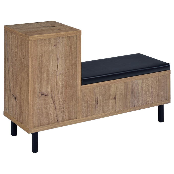 Teller 1-door Entryway Shoe Storage Cabinet Natural Oak - Visions in Furniture (La Mirada, CA)