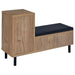 Teller 1-door Entryway Shoe Storage Cabinet Natural Oak - Visions in Furniture (La Mirada, CA)