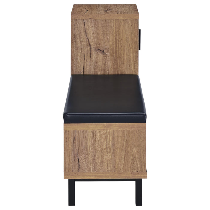 Teller 1-door Entryway Shoe Storage Cabinet Natural Oak - Visions in Furniture (La Mirada, CA)