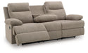 Side-Swipe Reclining Sofa with Drop Down Table - Visions in Furniture (La Mirada, CA)