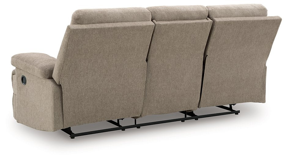 Side-Swipe Reclining Sofa with Drop Down Table - Visions in Furniture (La Mirada, CA)