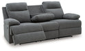 Side-Swipe Reclining Sofa with Drop Down Table - Visions in Furniture (La Mirada, CA)