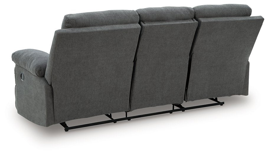 Side-Swipe Reclining Sofa with Drop Down Table - Visions in Furniture (La Mirada, CA)