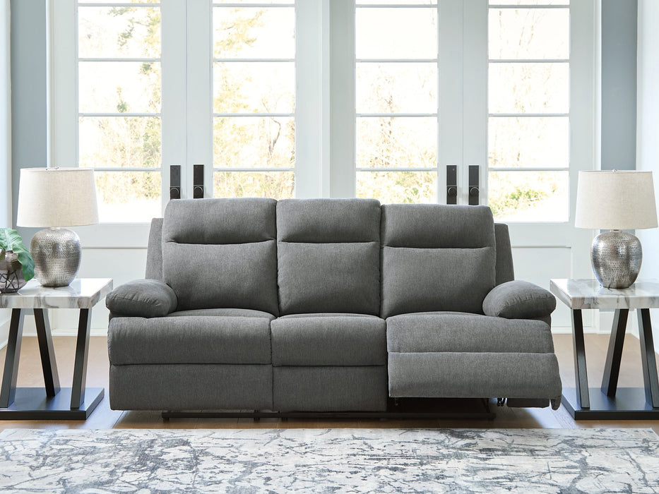 Side-Swipe Reclining Sofa with Drop Down Table - Visions in Furniture (La Mirada, CA)