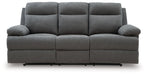 Side-Swipe Reclining Sofa with Drop Down Table - Visions in Furniture (La Mirada, CA)