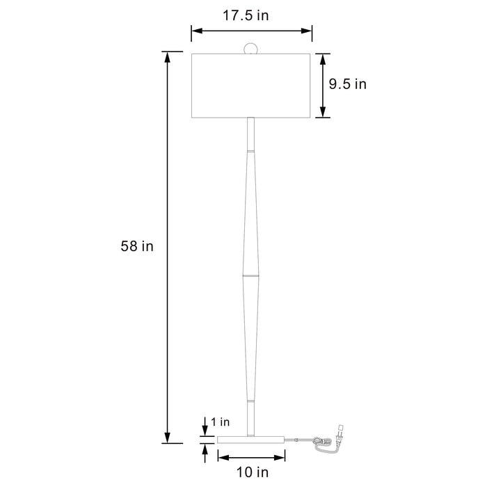 Flanary Floor Lamp - Visions in Furniture (La Mirada, CA)