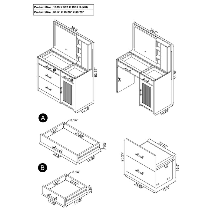 Flora Vanity Sets - Visions in Furniture (La Mirada, CA)