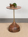 Colima Round Wood Top Side Table Peach - Visions in Furniture (La Mirada, CA)