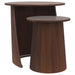 Yency 2-piece Round Mango Wood Nesting Table Set Dark Brown - Visions in Furniture (La Mirada, CA)