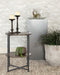 Axel Round Accent Table with Open Shelf Natural and Gunmetal - Visions in Furniture (La Mirada, CA)