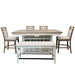 Parker House Americana Modern Dining 72 inch Island Counter Height Extendable Dining Table