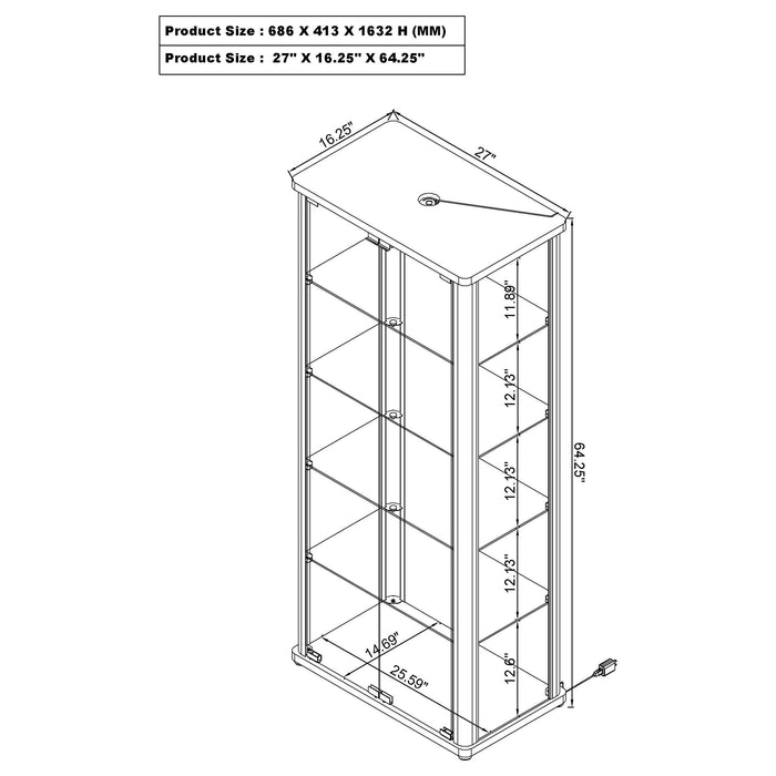 Aero Curio Cabinet - Visions in Furniture (La Mirada, CA)