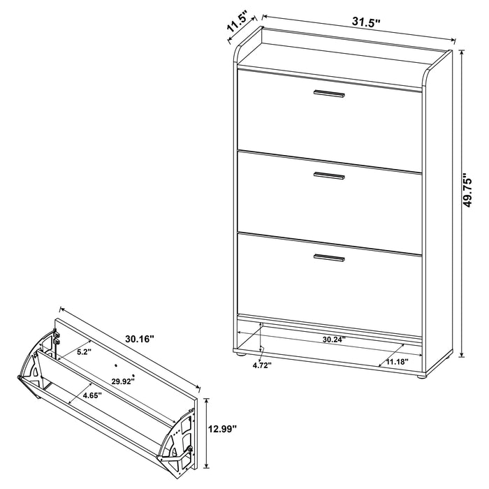 Denia Shoe Cabinet - Visions in Furniture (La Mirada, CA)