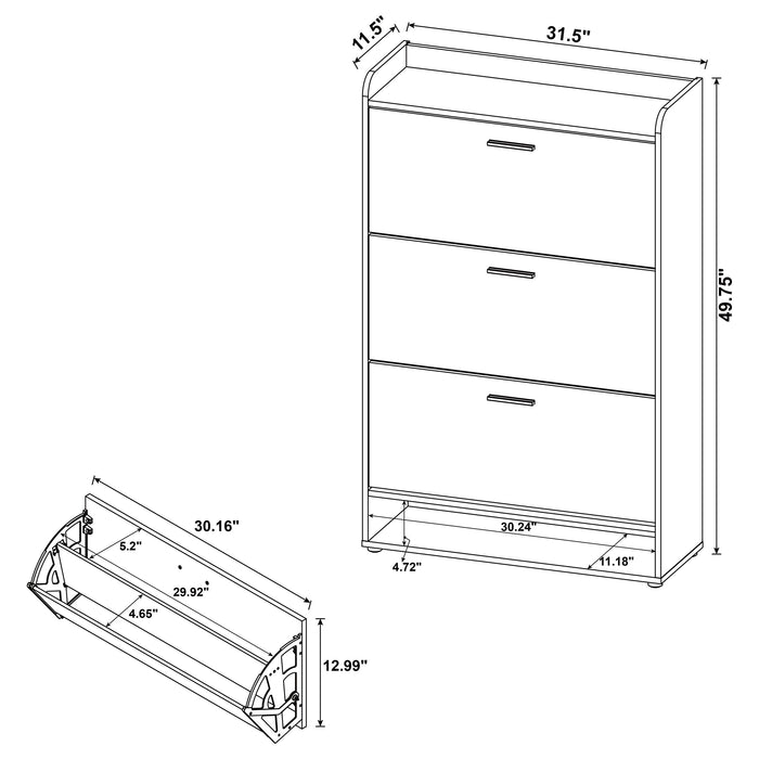 Denia Shoe Cabinet - Visions in Furniture (La Mirada, CA)