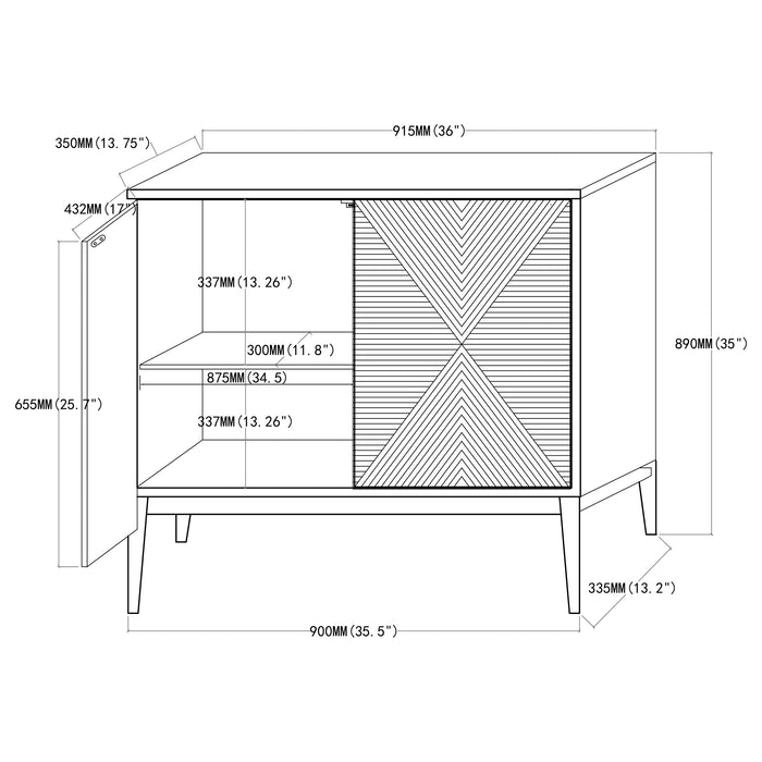 Gretchen Accent Cabinet - Visions in Furniture (La Mirada, CA)