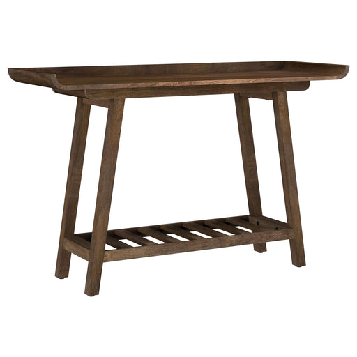 Ornelas 46-inch Console Table with Slatted Shelf Mango Brown - Visions in Furniture (La Mirada, CA)