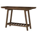 Ornelas 46-inch Console Table with Slatted Shelf Mango Brown - Visions in Furniture (La Mirada, CA)