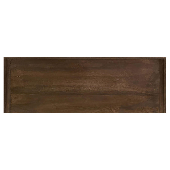 Ornelas 46-inch Console Table with Slatted Shelf Mango Brown - Visions in Furniture (La Mirada, CA)