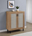 Teller 2-door Shoe Storage Cabinet Natural Oak - Visions in Furniture (La Mirada, CA)