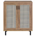 Teller 2-door Shoe Storage Cabinet Natural Oak - Visions in Furniture (La Mirada, CA)