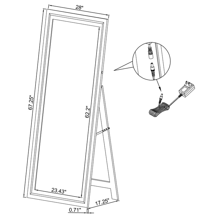 Windrose Standing Mirror - Visions in Furniture (La Mirada, CA)