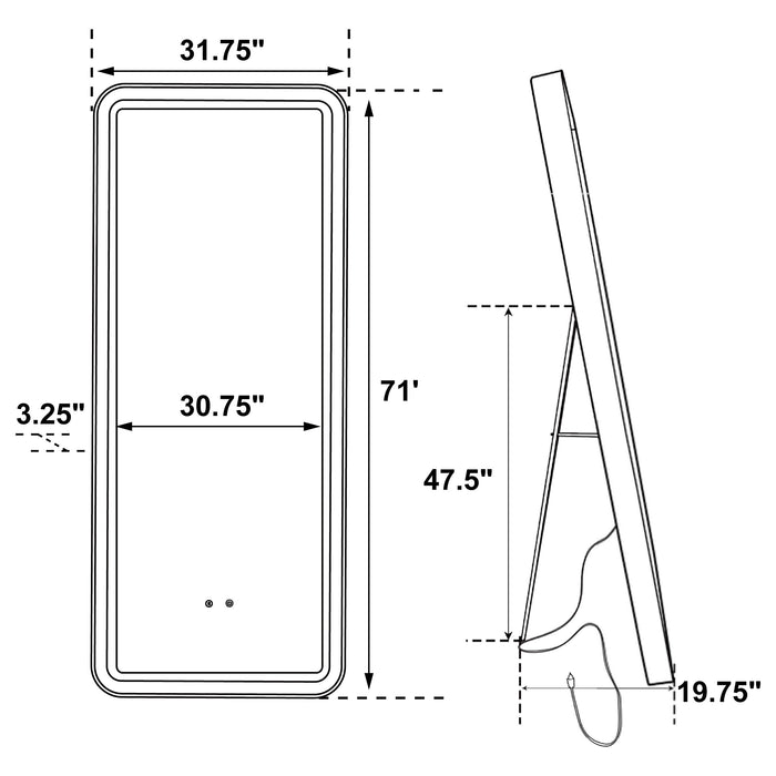 Glendora Standing Mirror - Visions in Furniture (La Mirada, CA)