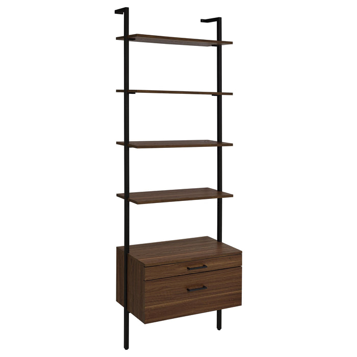 Owens 3-piece 96-inch Wall Mounted Bookshelf Set Walnut - Visions in Furniture (La Mirada, CA)