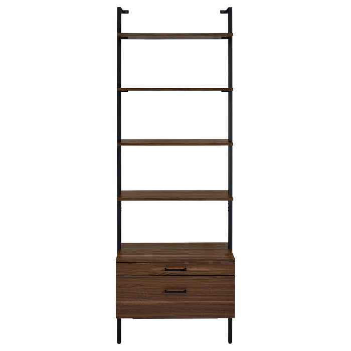 Owens 3-piece 96-inch Wall Mounted Bookshelf Set Walnut - Visions in Furniture (La Mirada, CA)