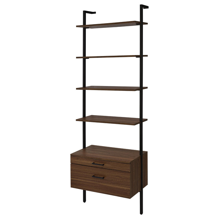 Owens 3-piece 96-inch Wall Mounted Bookshelf Set Walnut - Visions in Furniture (La Mirada, CA)