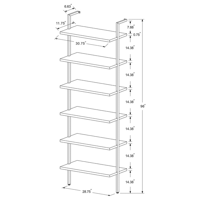 Owens 3-piece 96-inch Wall Mounted Bookshelf Set Walnut - Visions in Furniture (La Mirada, CA)