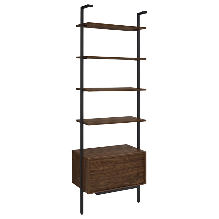 Owens 96-inch 4-shelf Storage Wall Bookshelf Walnut - Visions in Furniture (La Mirada, CA)