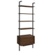 Owens 96-inch 4-shelf Storage Wall Bookshelf Walnut - Visions in Furniture (La Mirada, CA)