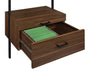Owens 96-inch 4-shelf Storage Wall Bookshelf Walnut - Visions in Furniture (La Mirada, CA)
