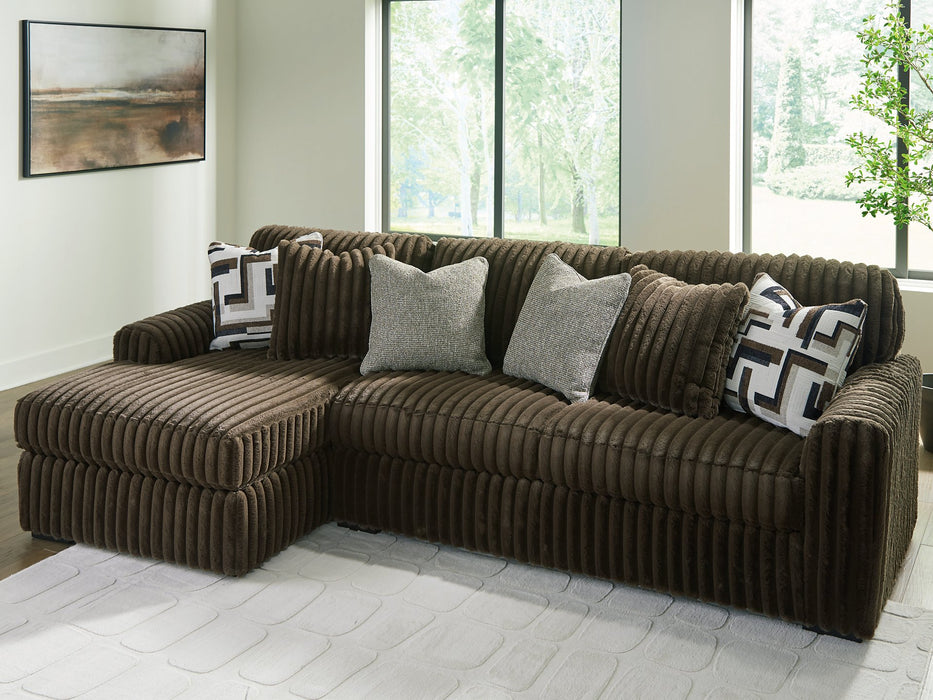 Midnight-Madness Sectional Sofa with Chaise - Visions in Furniture (La Mirada, CA)