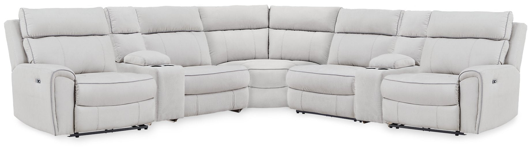Social Pointe Reclining Sectional with Storage Consoles - Visions in Furniture (La Mirada, CA)