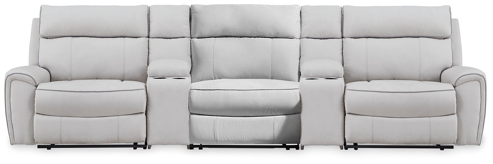 Social Pointe Reclining Sectional with Storage Consoles - Visions in Furniture (La Mirada, CA)