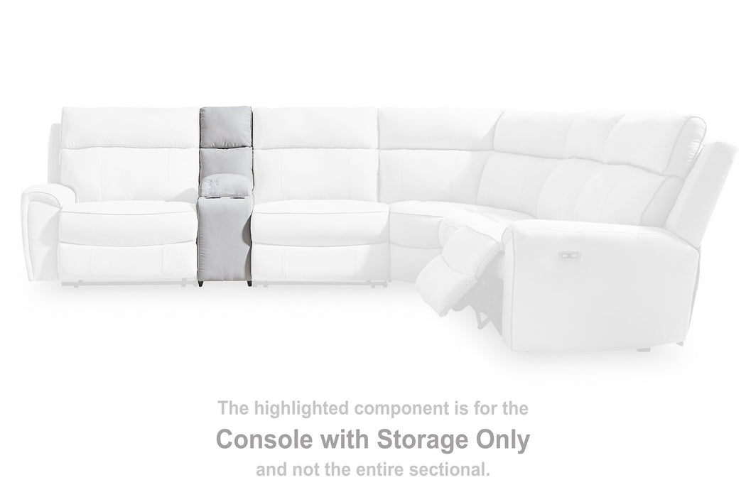 Social Pointe Reclining Sectional with Storage Console - Visions in Furniture (La Mirada, CA)