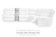 Social Pointe Reclining Sectional with Storage Console - Visions in Furniture (La Mirada, CA)